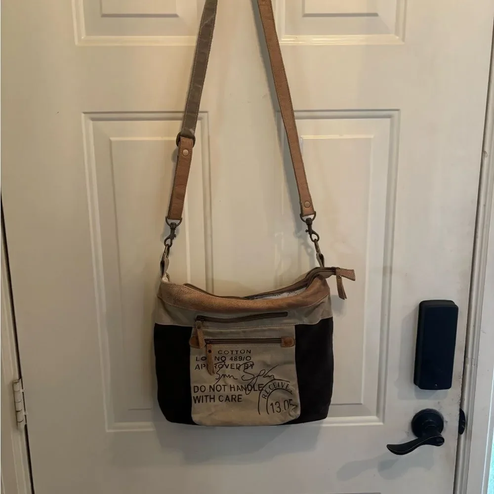 Myra Bag Tan and Black Crossbody